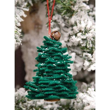 Green Felt Stacked Christmas Tree Ornament - The Fox Decor